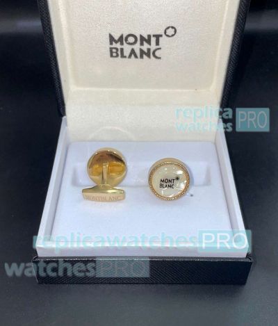 Best Quality Mont blanc Contemporary Cuff links Men Yellow Gold